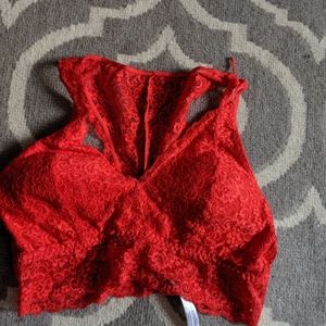Red lace Soma Bralette M